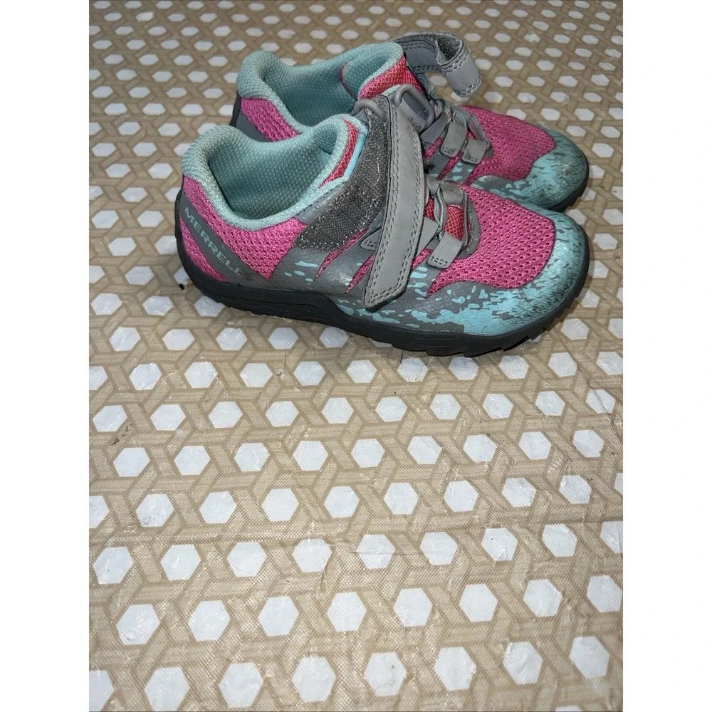 Merrell Kids Water Shoes in Pink and Teal with Gray Accents